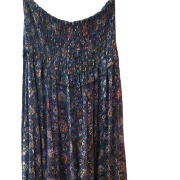 Jumpsuit with Wide-Leg Halara-style Boho Style Smocked top  Made in INDIA SZ F - Picture 5 of 12